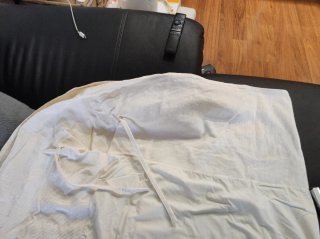 Sábana bajera de algodón beige, hecha en Portugal