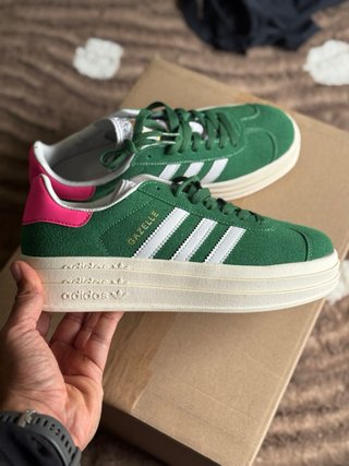 Adidas Gazelle Bold plataforma verde talla 40 2/3