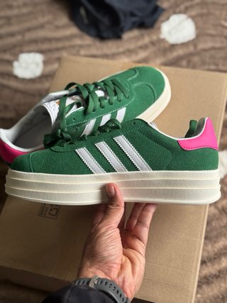 Adidas Gazelle Bold plataforma verde talla 40 2/3