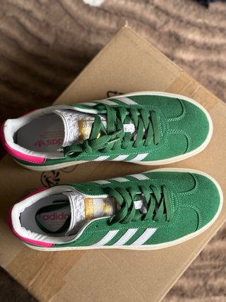 Adidas Gazelle Bold plataforma verde talla 40 2/3