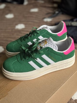 Adidas Gazelle Bold plataforma verde talla 40 2/3