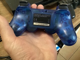 Mando PS3 Sony Azul Transparente