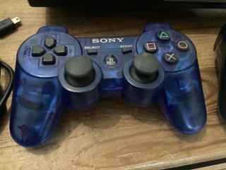 Mando PS3 Sony Azul Transparente