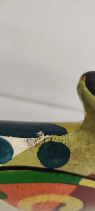 Vaso decorativo in ceramica multicolore