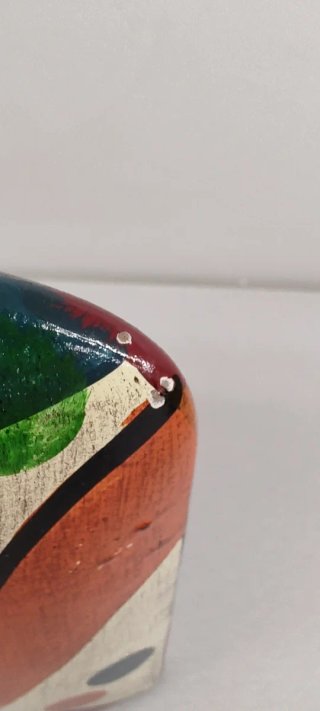 Vaso decorativo in ceramica multicolore
