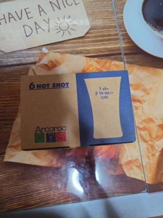 6 Vasos Chupito Arcoroc Hot Shot