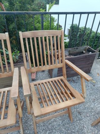 4 Sillas de madera Plegables
