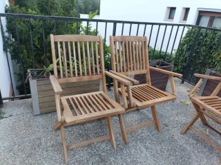 4 Sillas de madera Plegables