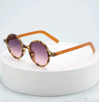 Gafas de sol redondas retro azules y marrones