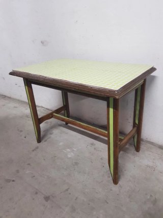 Mesa auxiliar madera y cerámica