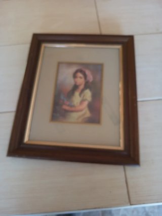 Cuadro La Virgen Niña Marco Madera