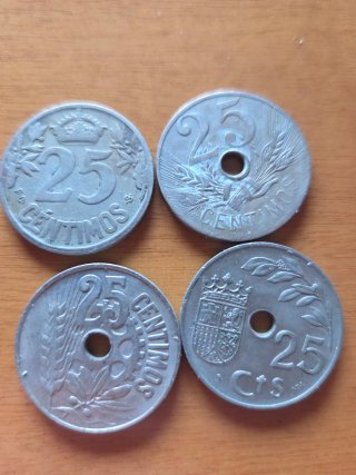 Lote 7 monedas República Española 1933