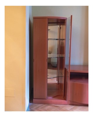 Mueble salón modular madera.