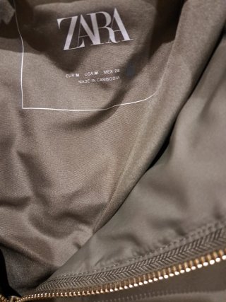 Chaleco Zara Mujer Talla M Verde Oliva