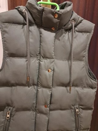 Chaleco Zara Mujer Talla M Verde Oliva