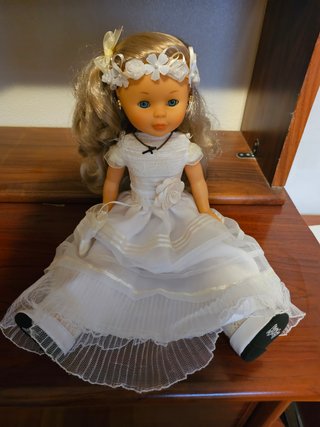 Muñeca Nancy Comunión Vestido Blanco