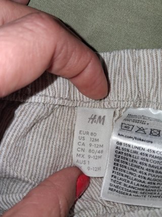 Lote 9 pantalones cortos bebé