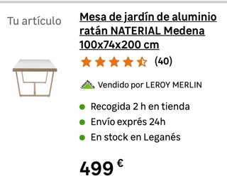 Tavolo da giardino Naterial in rattan e vetro