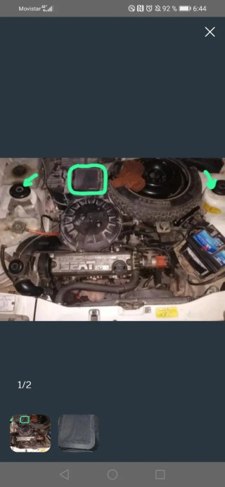 2 Copelas+rejilla  Seat Ibiza 1984-1991