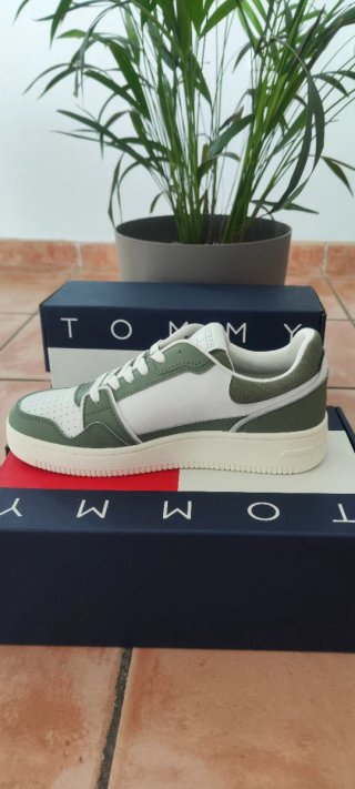 Zapatillas Tommy Jeans Verde y Blanco