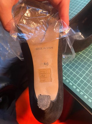 Zapatos de tacón PU negros peep toe