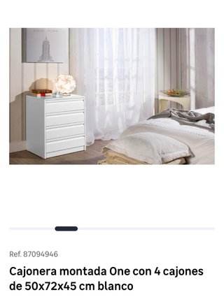 Cajonera blanca 4 cajones Urban Barcelona