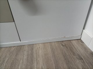 Mueble cambiador blanco y beige