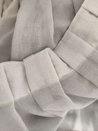 3 Paños Cortina Blancos Tela Poco Uso