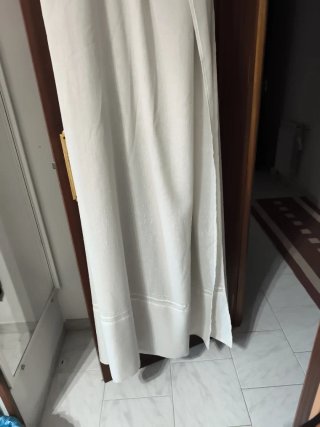 3 Paños Cortina Blancos Tela Poco Uso