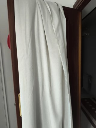 3 Paños Cortina Blancos Tela Poco Uso