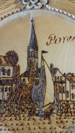 Piatto in legno decorato Poreč