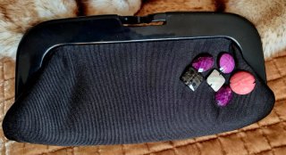 Bolso de fiesta Tintoretto negro con pedrería