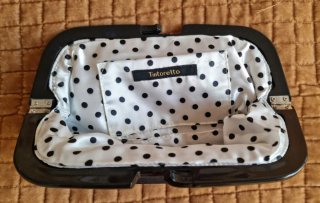 Bolso de fiesta Tintoretto negro con pedrería