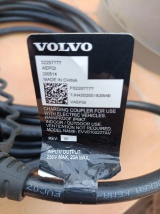 Cable de carga EV Volvo