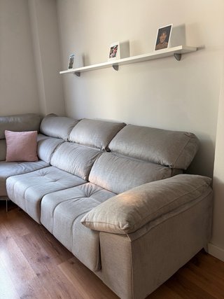 Sofá modular gris 6 plazas