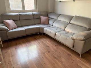 Sofá modular gris 6 plazas