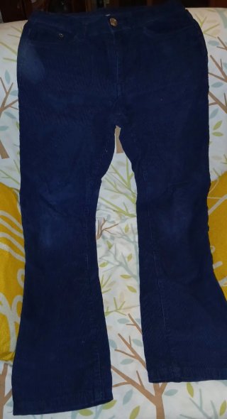 Pantaloni in velluto per bambini blu taglia 13/14