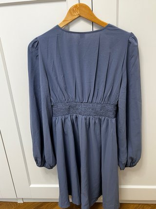 Vestido azul cruzado talla L