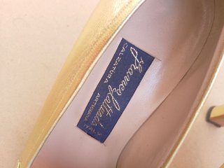 Scarpe Décolleté in pelle Vintage 90 oro