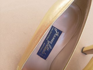Scarpe Décolleté in pelle Vintage 90 oro