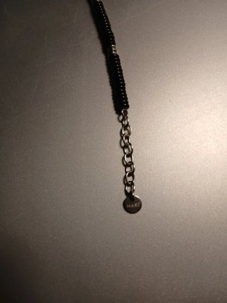 Bracciale uomo acciaio nero e argento Maki