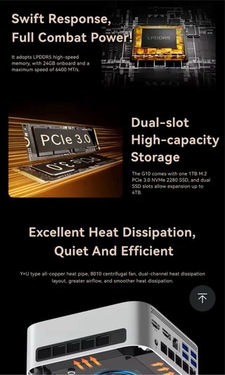 Mini PC AMD Ryzen 7 H255 24GB RAM 1TB SSD