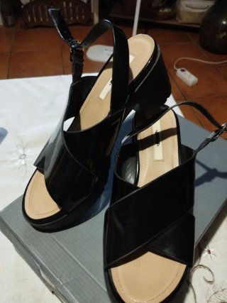 Sandalias Mustang Negras Talla 38