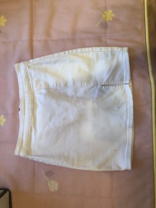 Falda vaquera blanca