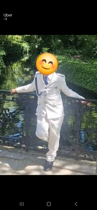 Traje comunión beige y azul T10E