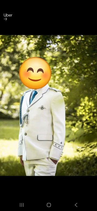 Traje comunión beige y azul T10E