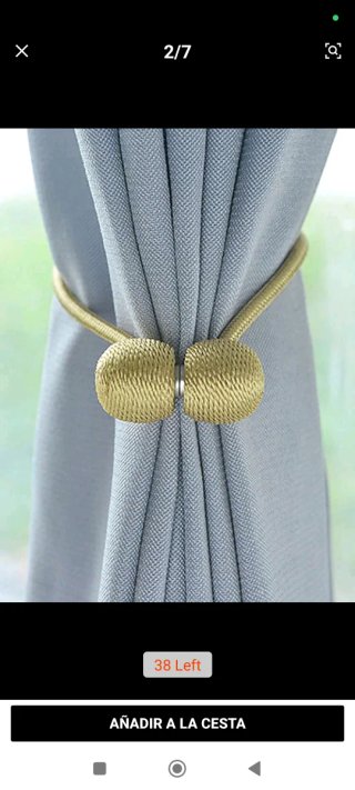 Sujetacortinas dorados con bolas