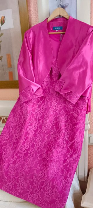 Vestido fiesta y madrina de boda, talla 50/52