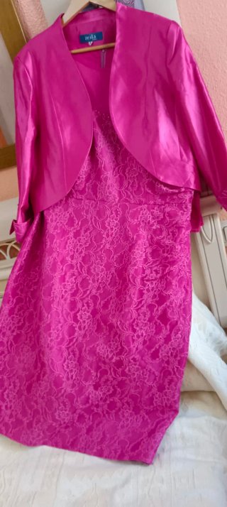 Vestido fiesta y madrina de boda, talla 50/52