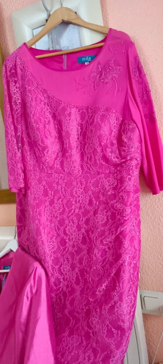 Vestido fiesta y madrina de boda, talla 50/52